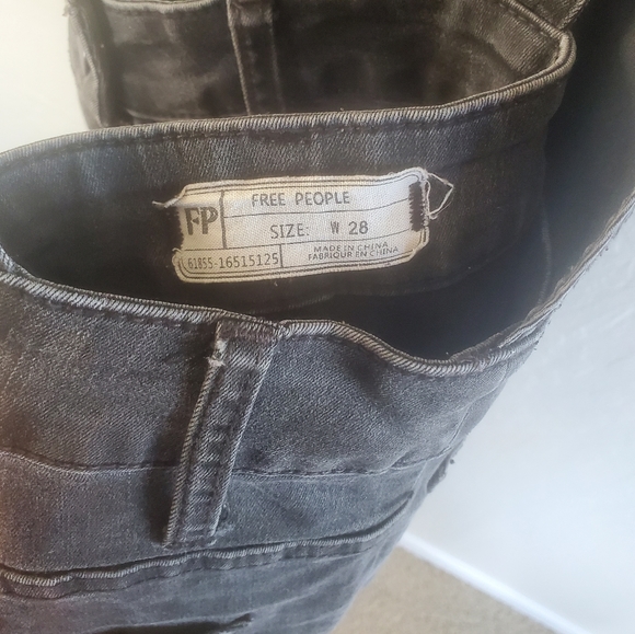 Free People Black Washed Denim Overall - Picture 8 of 8